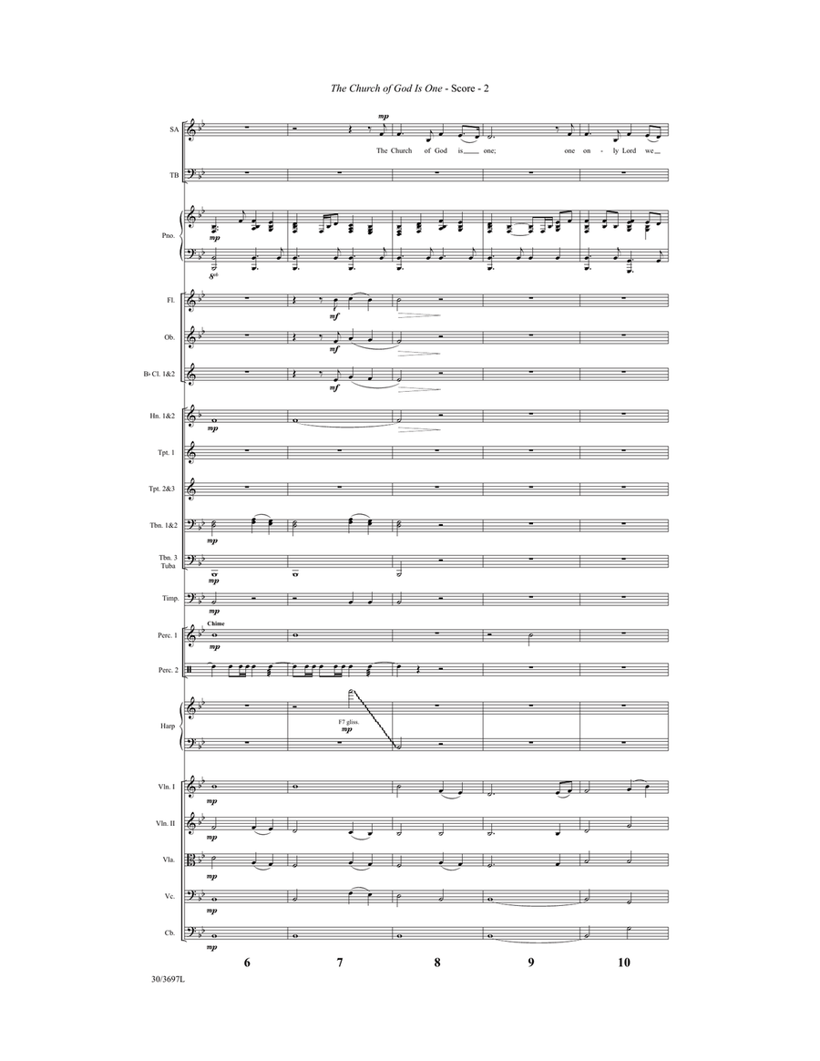 The Church of God Is One - Orchestral Score and Parts (Digital Download) Full Orchestra scores gallery preview page 4