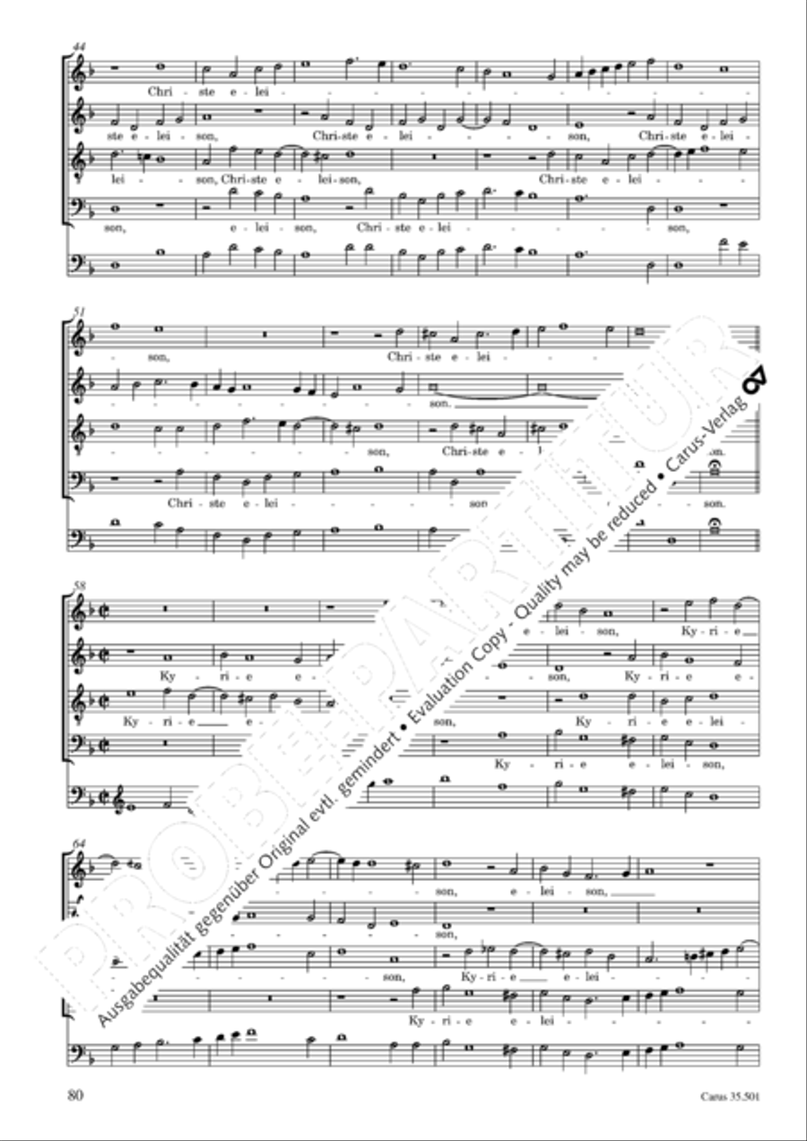 Palestrina: Masses and individual movements Score scores gallery preview page 95