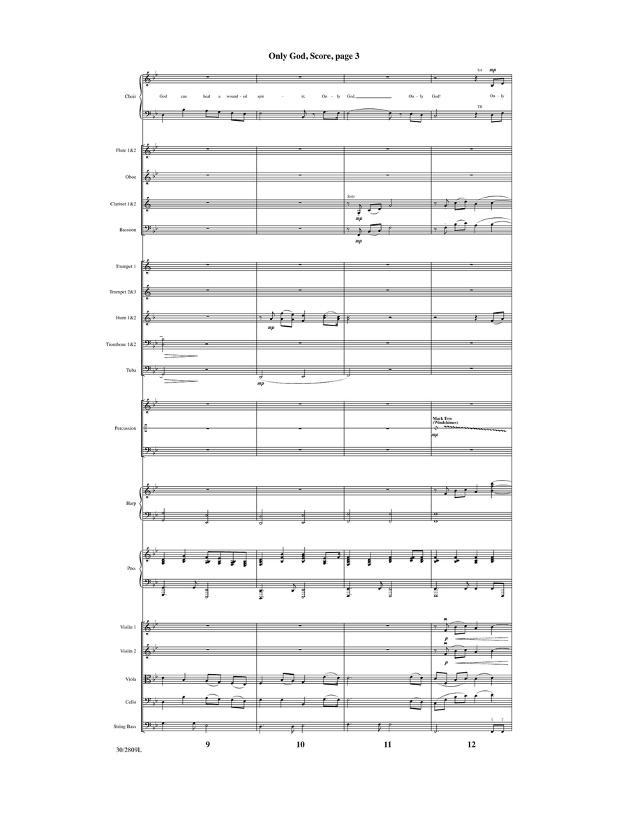 Only God - Downloadable Orchestral Score and Parts Voice scores gallery preview page 5