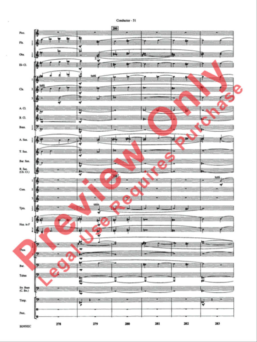 Symphony No. 3 for Band Concert Band scores gallery preview page 54
