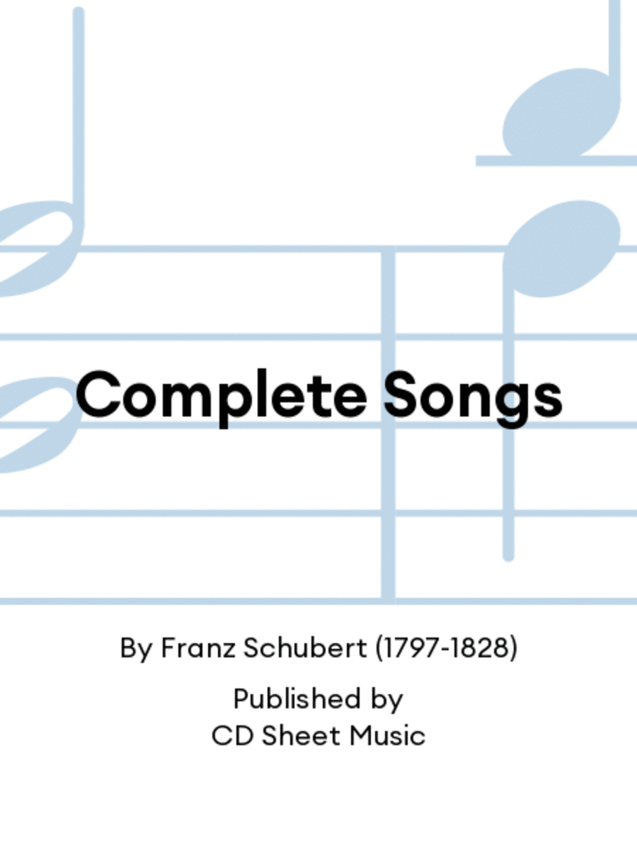 Complete Songs Complete Songs Voice Solo scores gallery preview page 1
