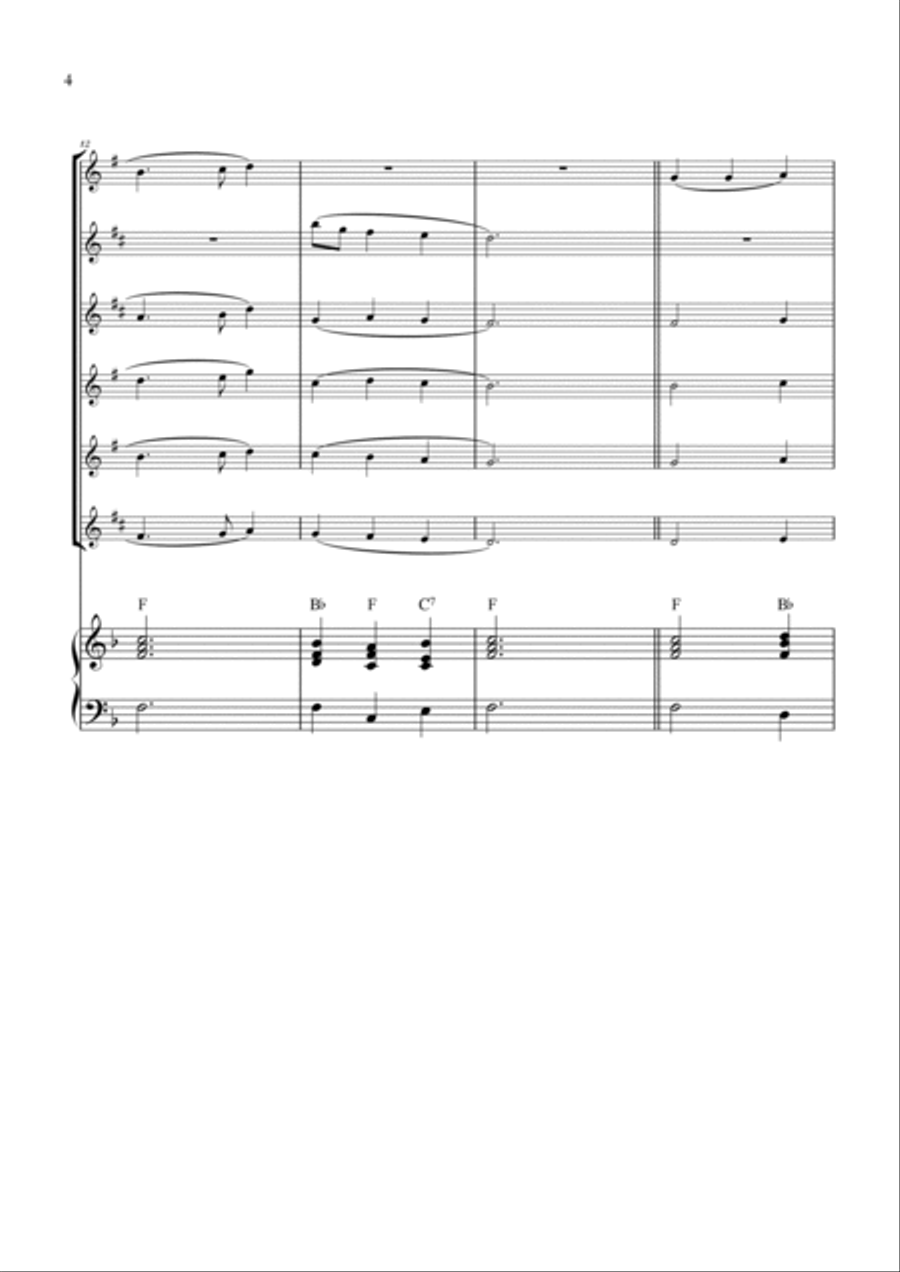 My Country 'Tis of Thee (America) Woodwind Ensemble scores gallery preview page 4
