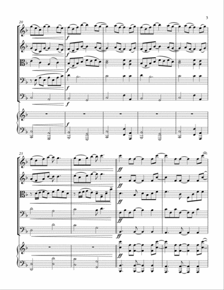 Summer Rain (string quintet and piano) Piano Quintet scores gallery preview page 3