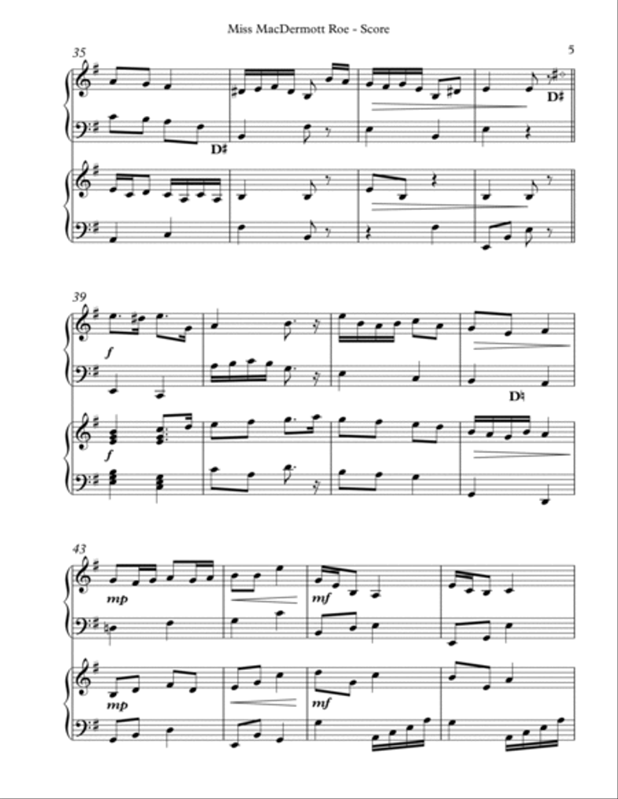 Miss MacDermott Roe, Princess Royal, Harp Duet Celtic Harp scores gallery preview page 5