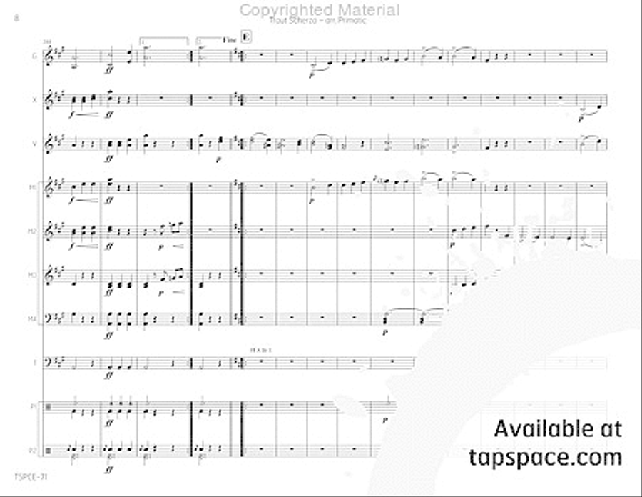 Trout Scherzo Percussion Ensemble scores gallery preview page 11