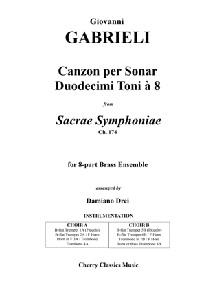 Book cover for Canzon per Sonar Duodecimi Toni a 8 for 8-part Brass Ensemble