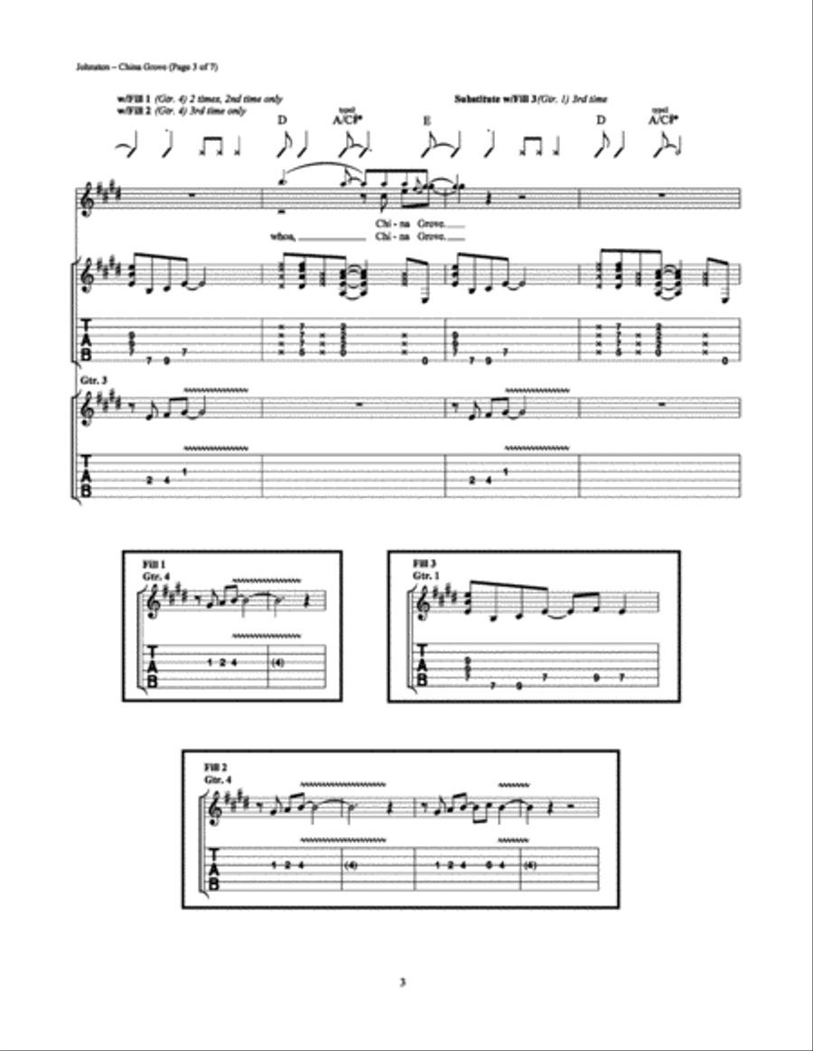 China Grove China Grove Electric Guitar scores gallery preview page 3