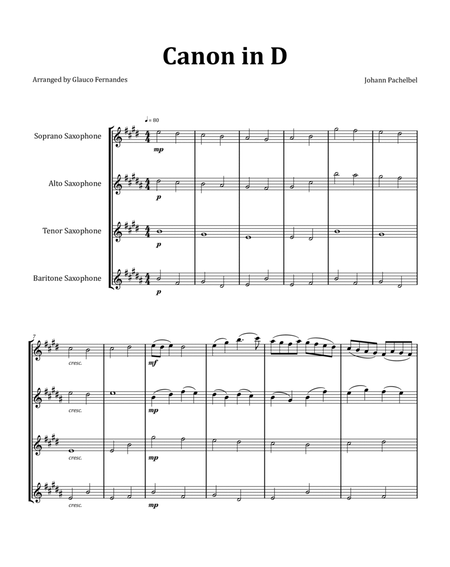 Canon by Pachelbel - Woodwind Quartet image number null