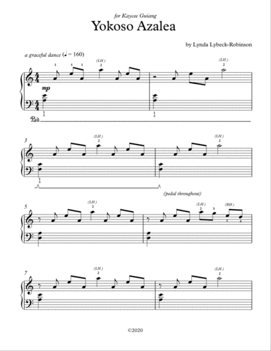 Yokoso Azalea Piano Solo scores gallery preview page 1