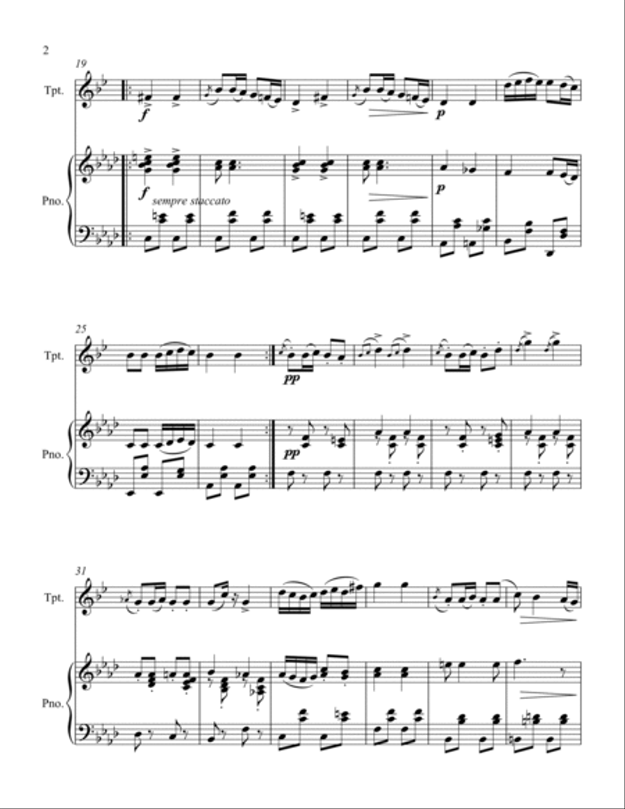 Moments Musicaux 3 Trumpet Duet scores gallery preview page 2
