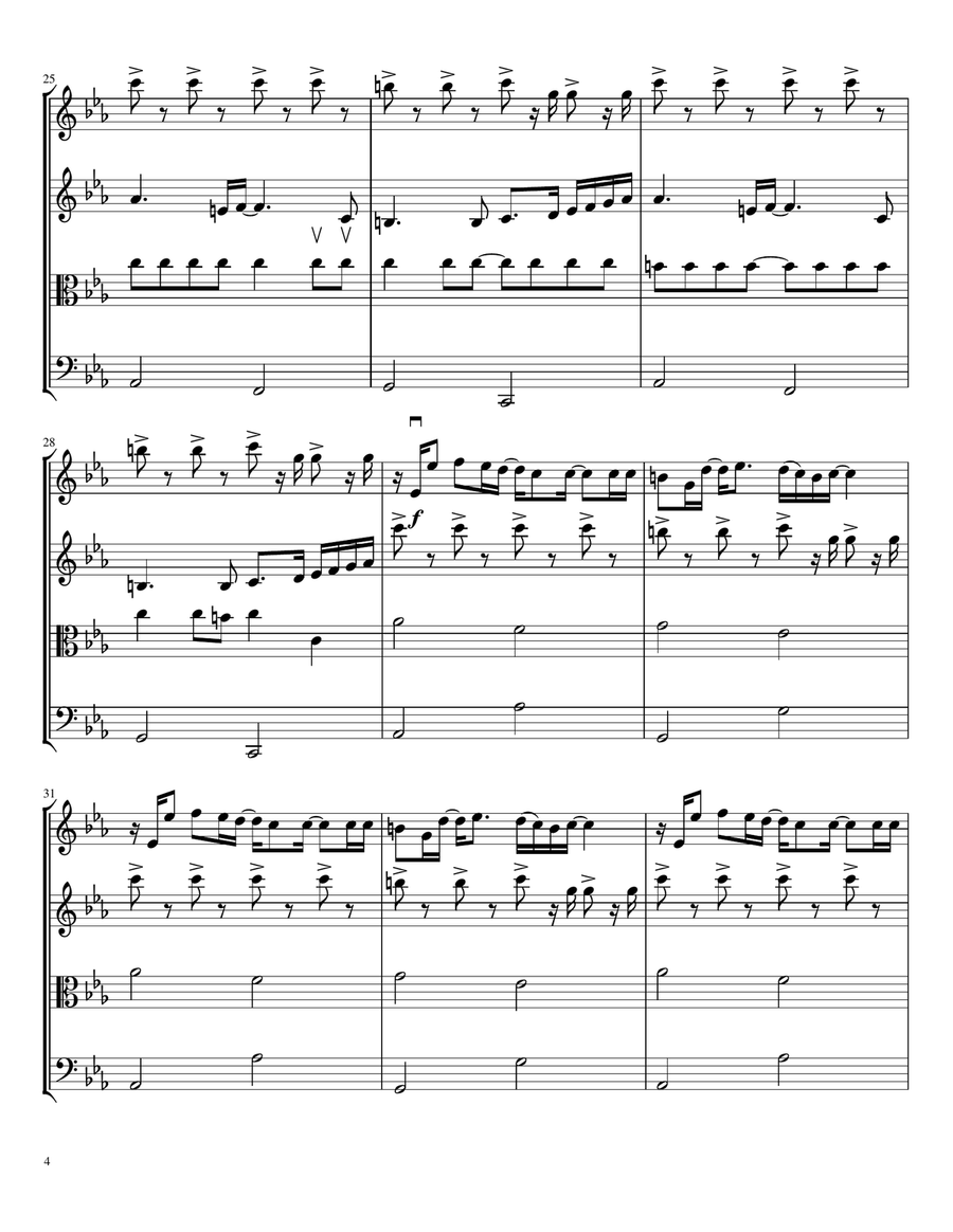 Gangsta's Paradise Gangsta's Paradise String Quartet scores gallery preview page 4