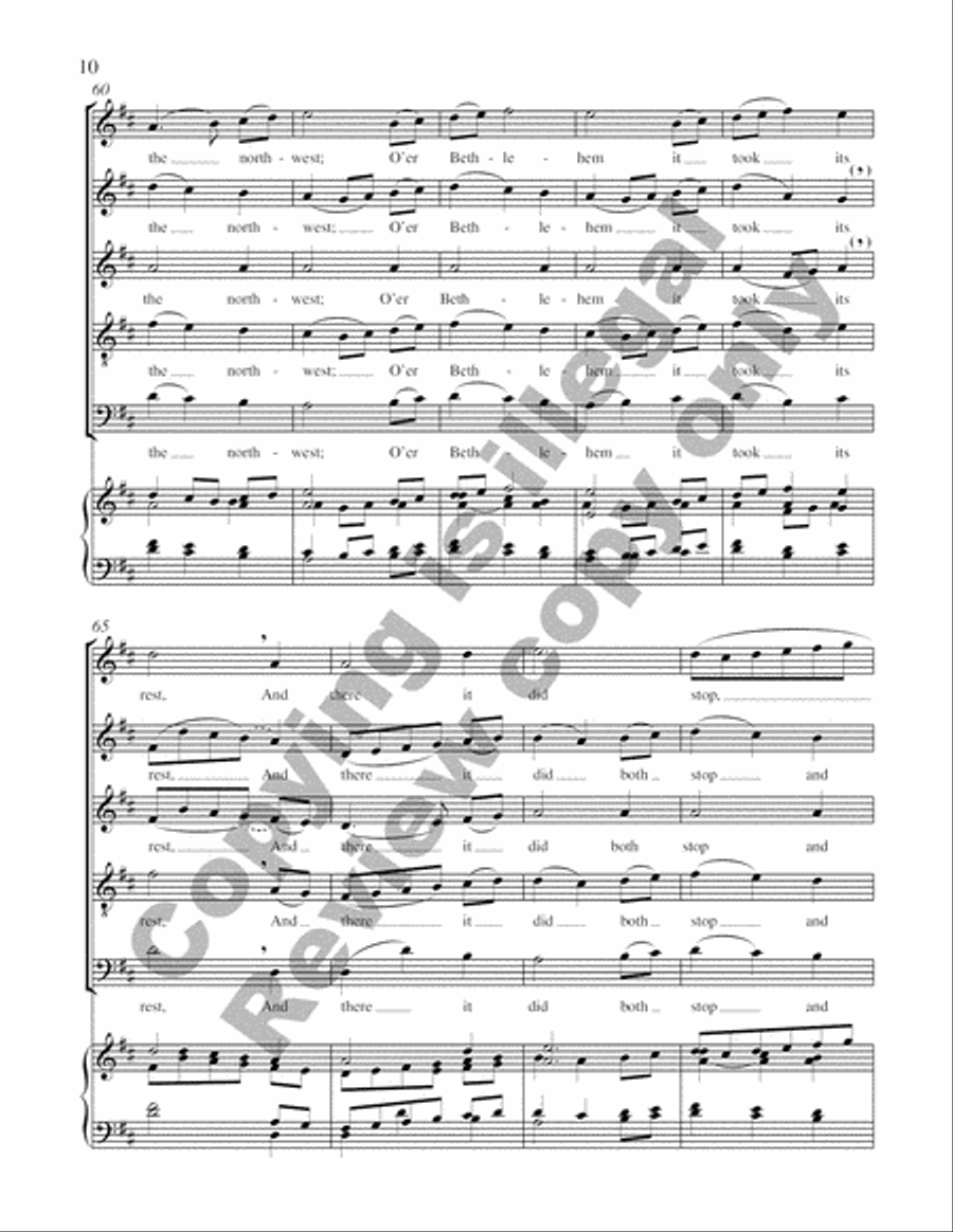 Carols of the Nativity: 5. The First Noel SSATB scores gallery preview page 6
