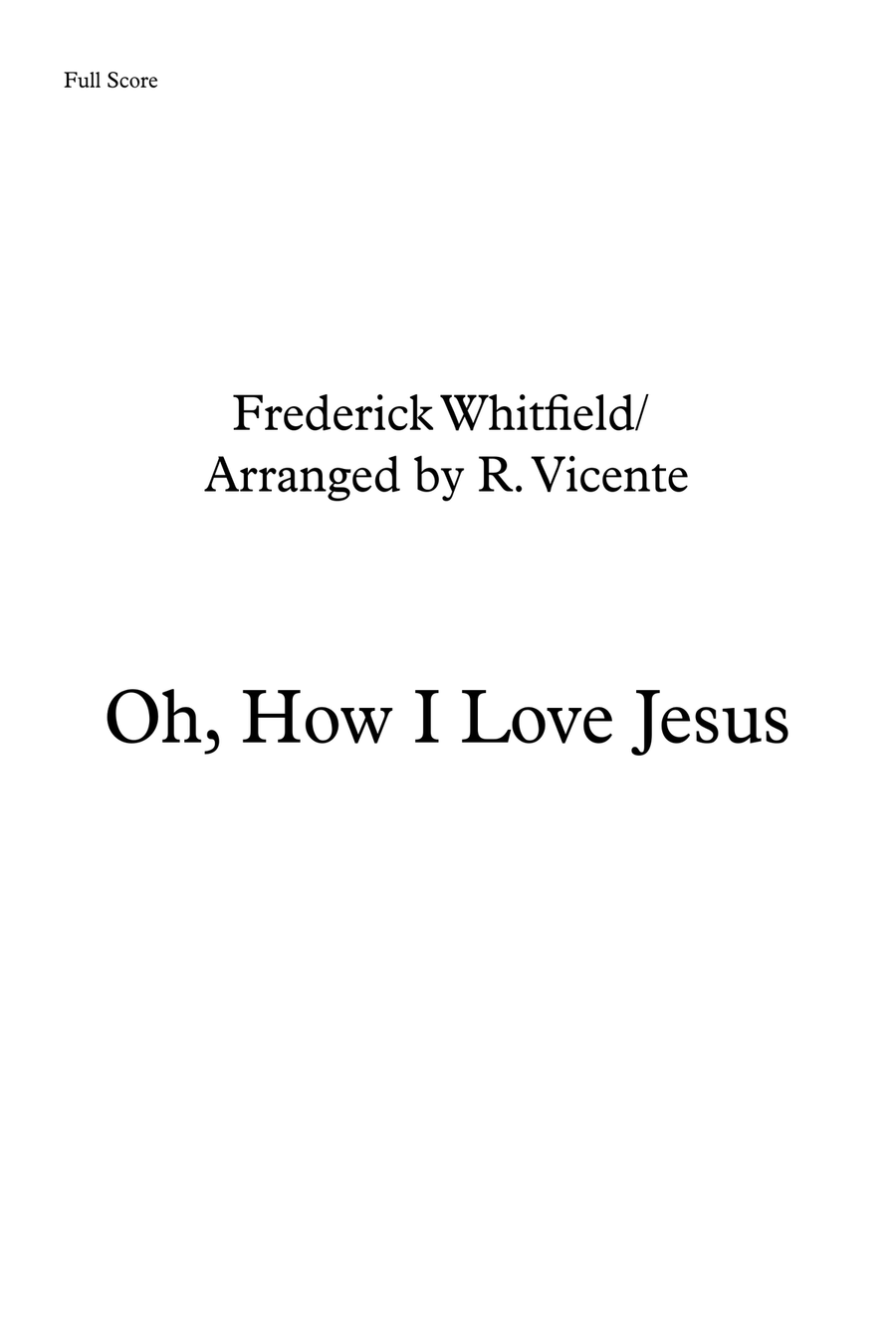 Oh, How I Love Jesus String Quartet scores gallery preview page 1