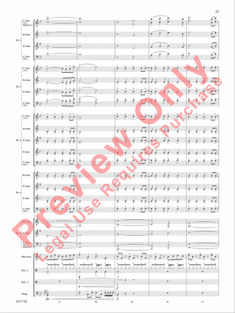 Shine Bright Concert Band scores gallery preview page 21
