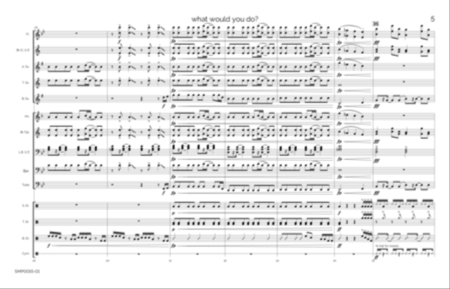 What Would You Do? Marching Band scores gallery preview page 6