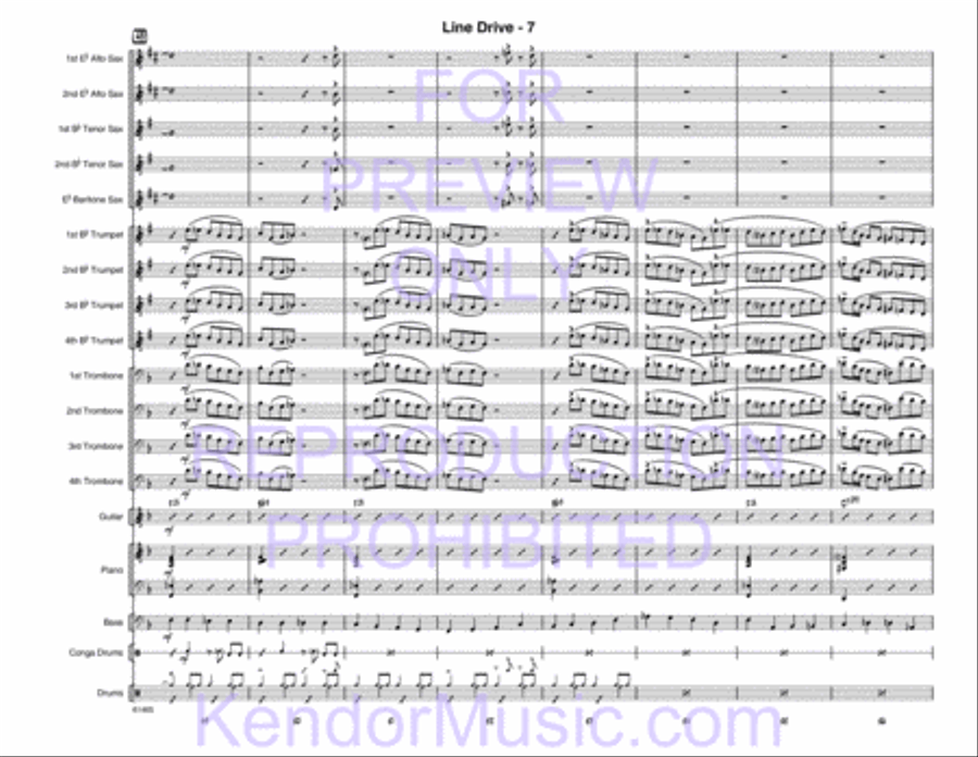 Line Drive Line Drive Jazz Ensemble scores gallery preview page 8