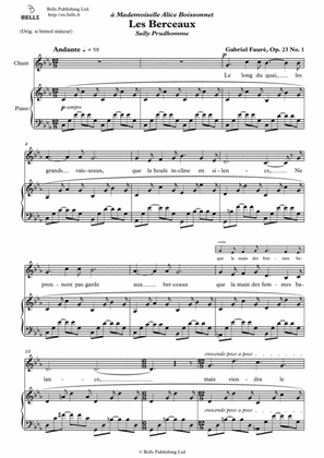 Book cover for Les Berceaux, Op. 23 No. 1 (C minor)