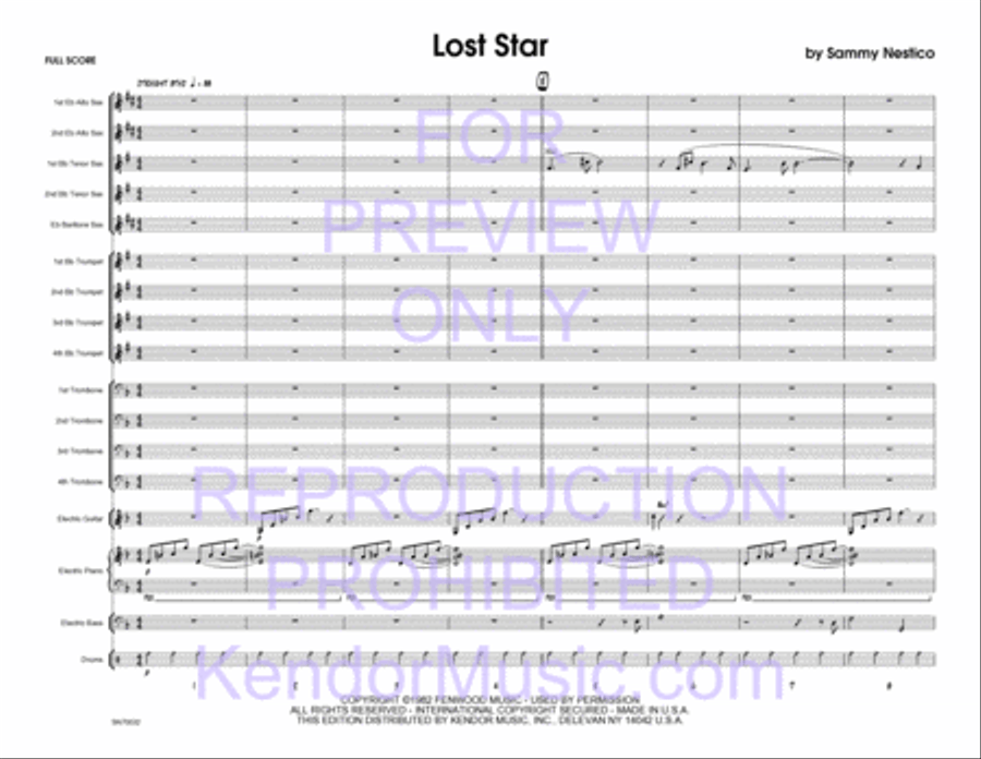 Lost Star (Full Score) Jazz Ensemble scores gallery preview page 2
