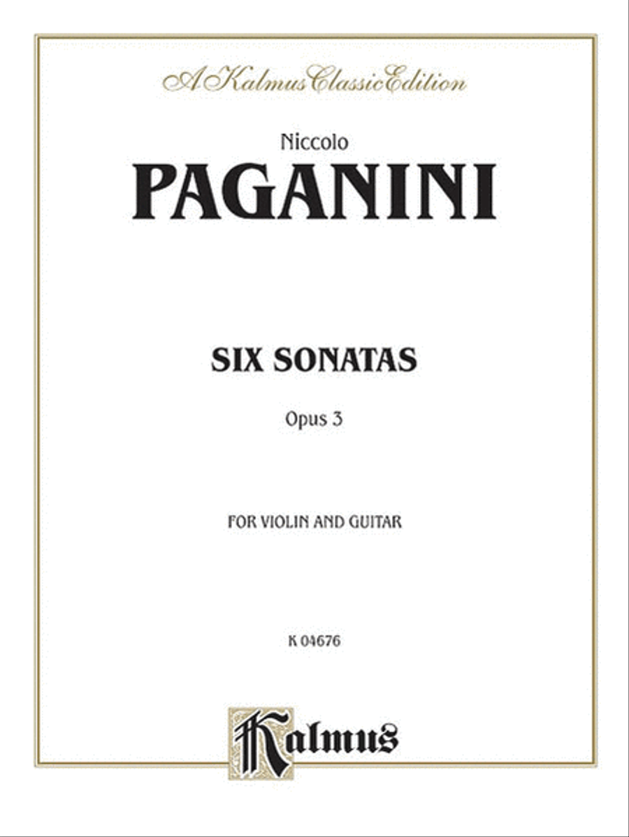 Six Sonatas for Violin and Guitar, Op. 3