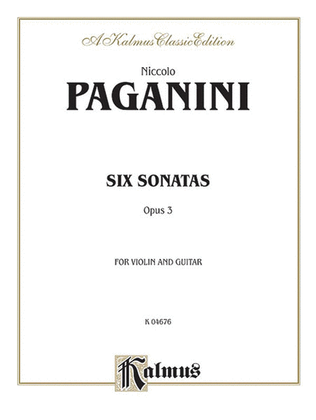 Book cover for Six Sonatas for Violin and Guitar, Op. 3
