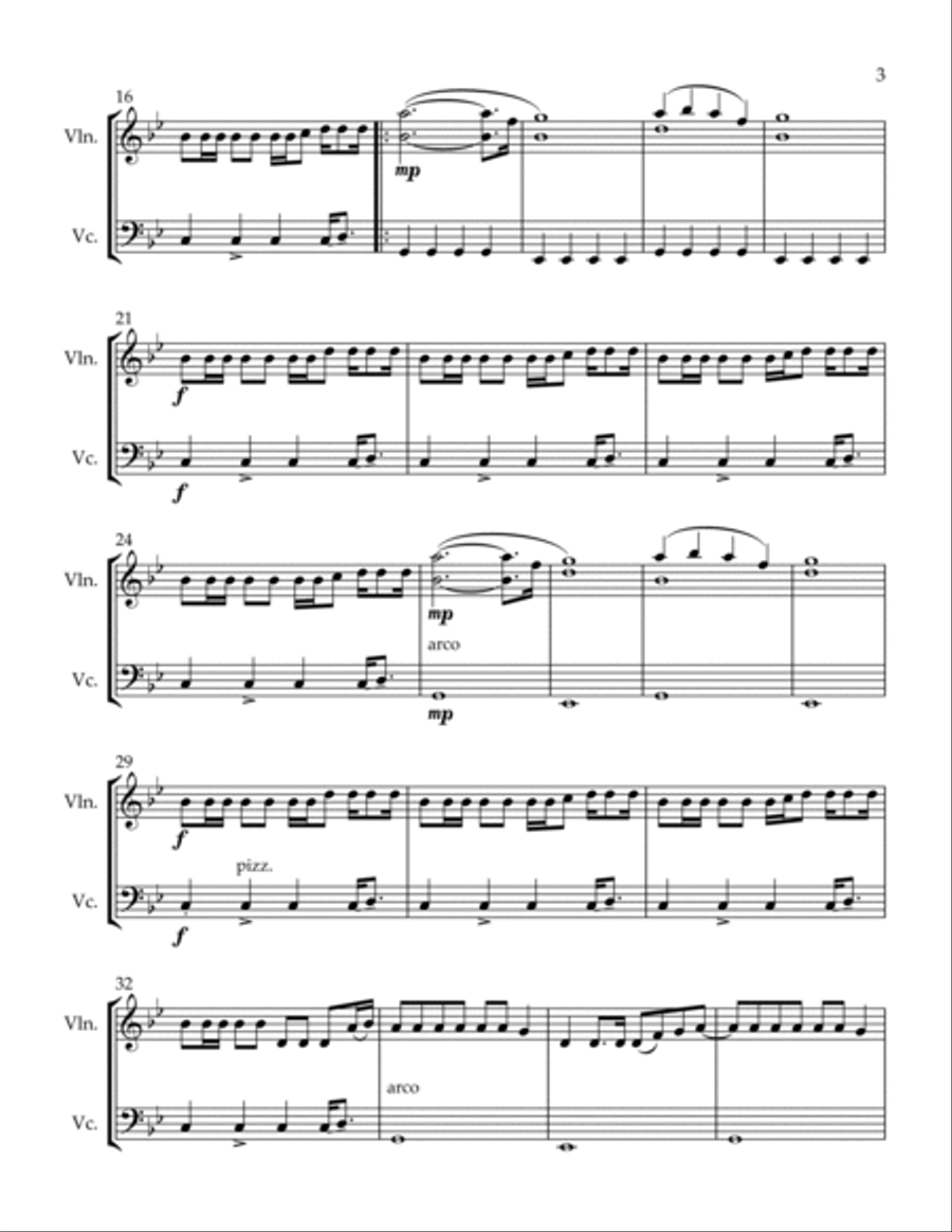 Flashing Lights String Duet scores gallery preview page 5