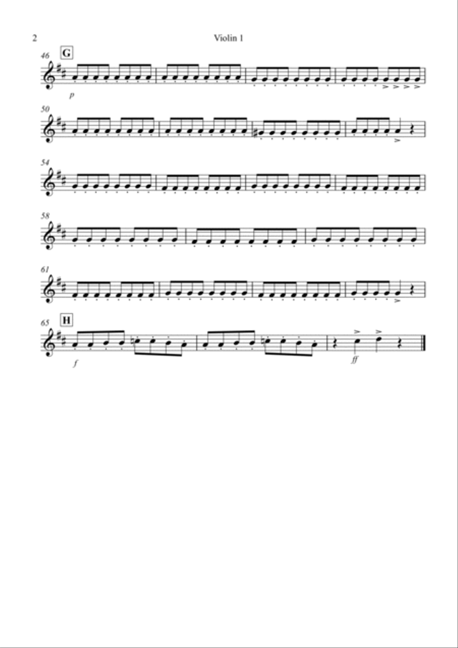 Schubert Rocks! for Violin Quartet Violin scores gallery preview page 6