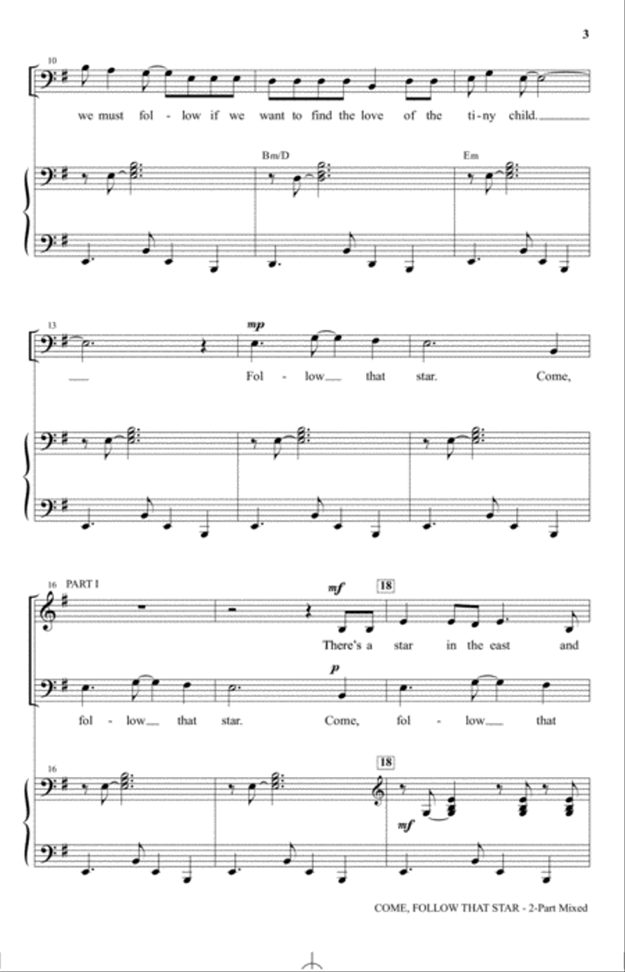 Come, Follow That Star 2-Part scores gallery preview page 2