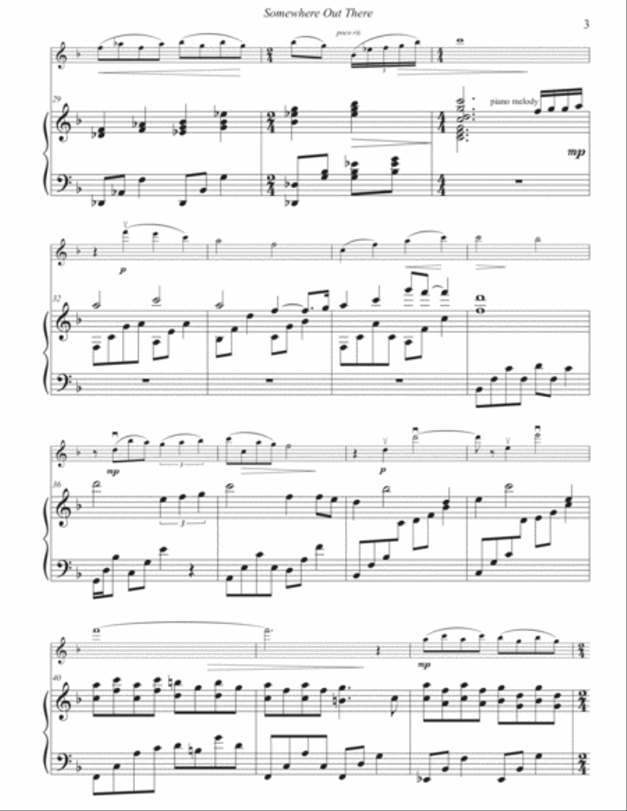 Somewhere Out There Violin Solo scores gallery preview page 4