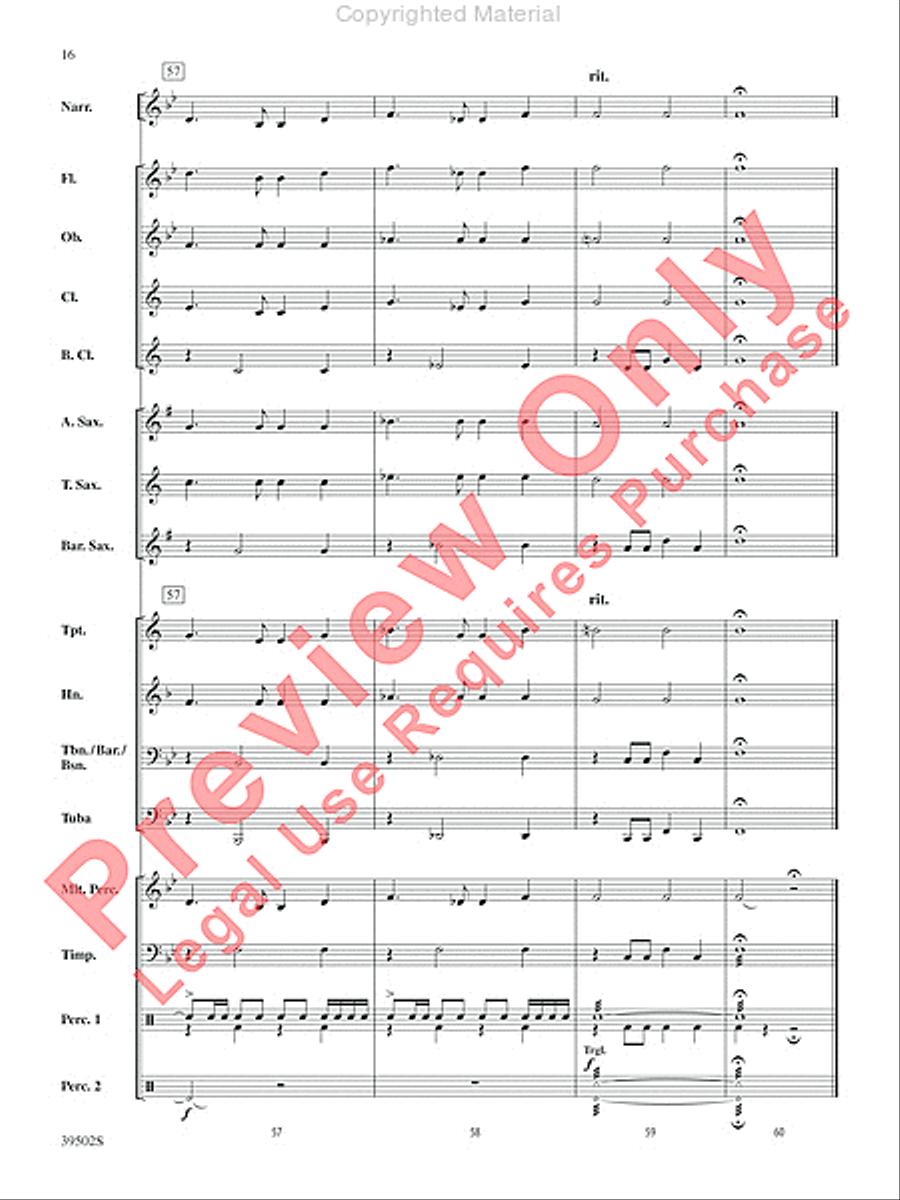 The Gettysburg Address Concert Band scores gallery preview page 17