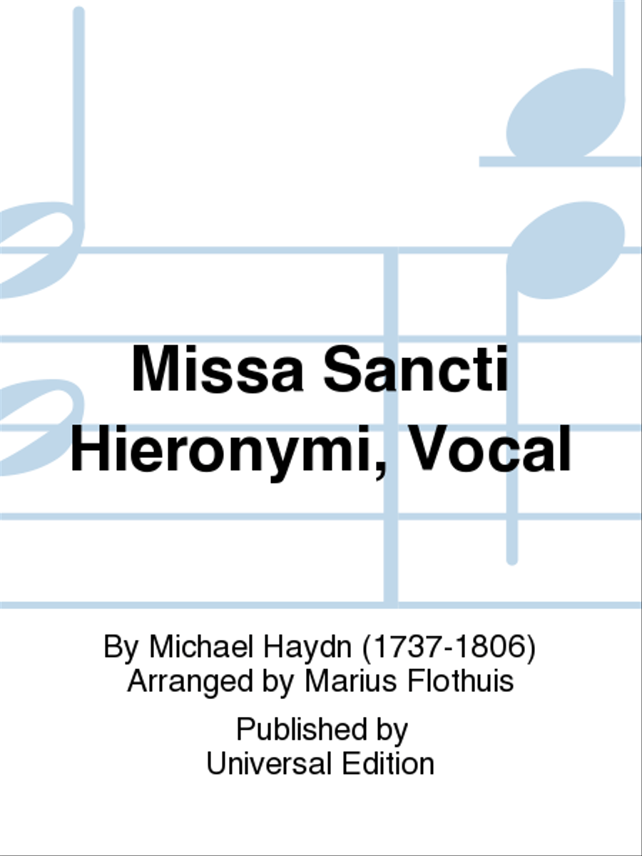 Missa Sancti Hieronymi, Vocal by Michael Haydn Voice - Sheet Music