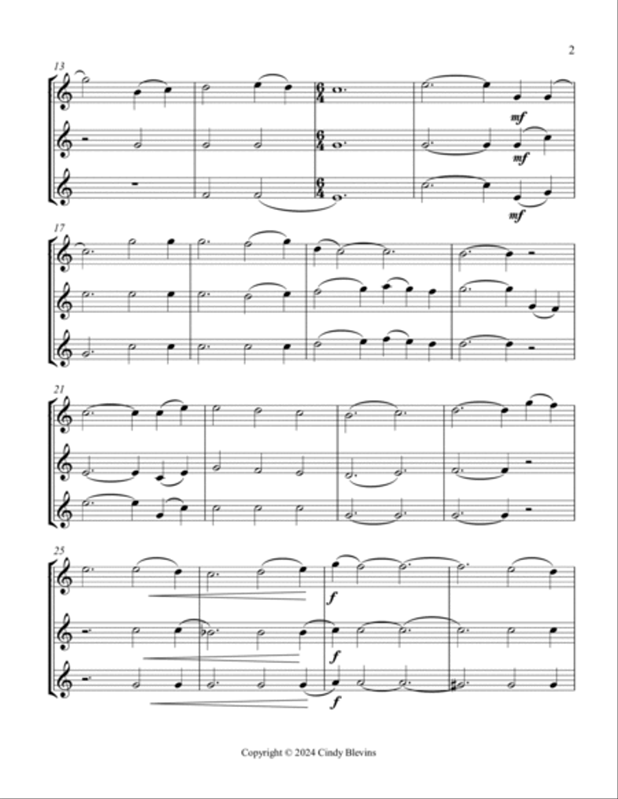 Red River Valley, for Violin Trio String Trio scores gallery preview page 3