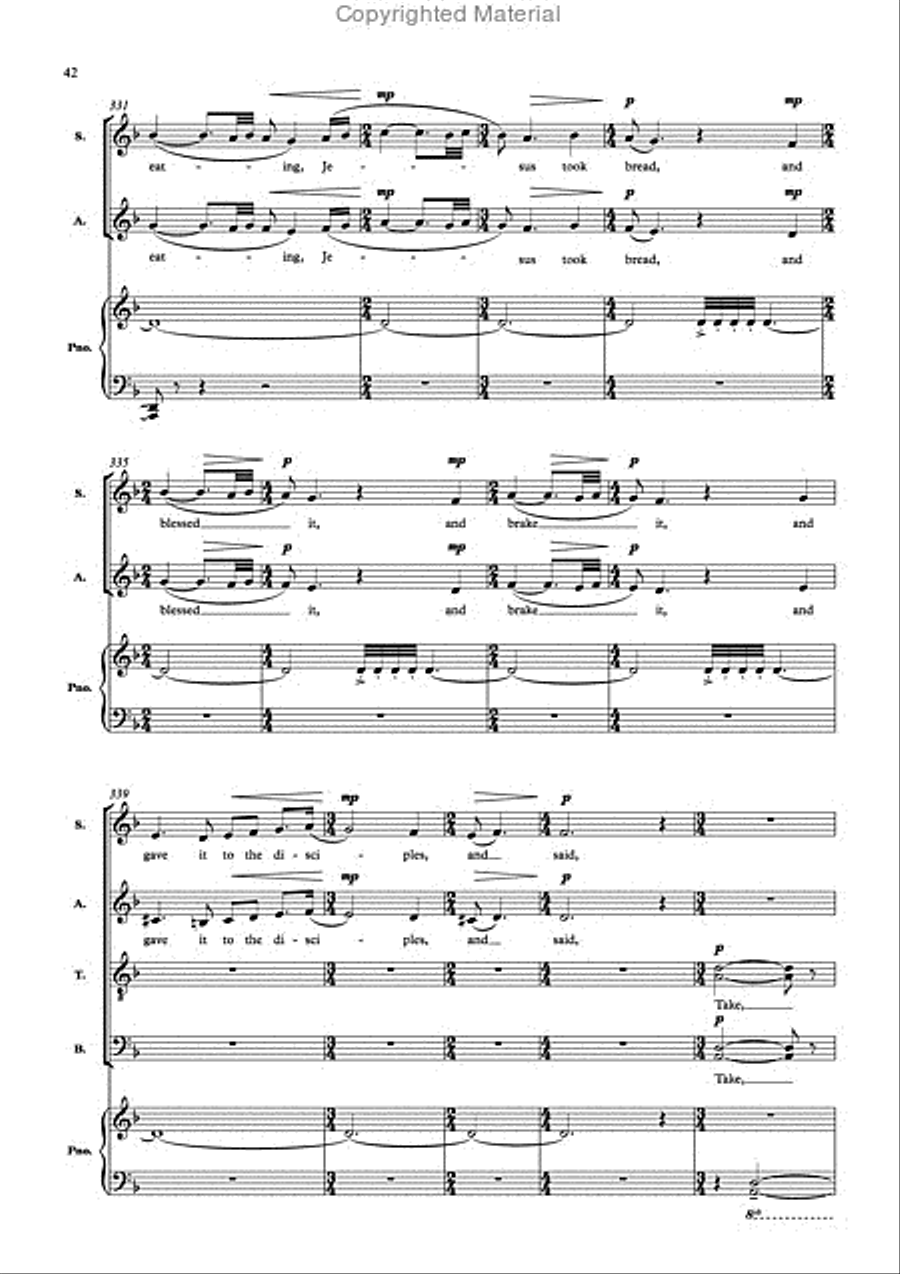 The Passion of our Lord Jesus Christ 4-Part scores gallery preview page 12