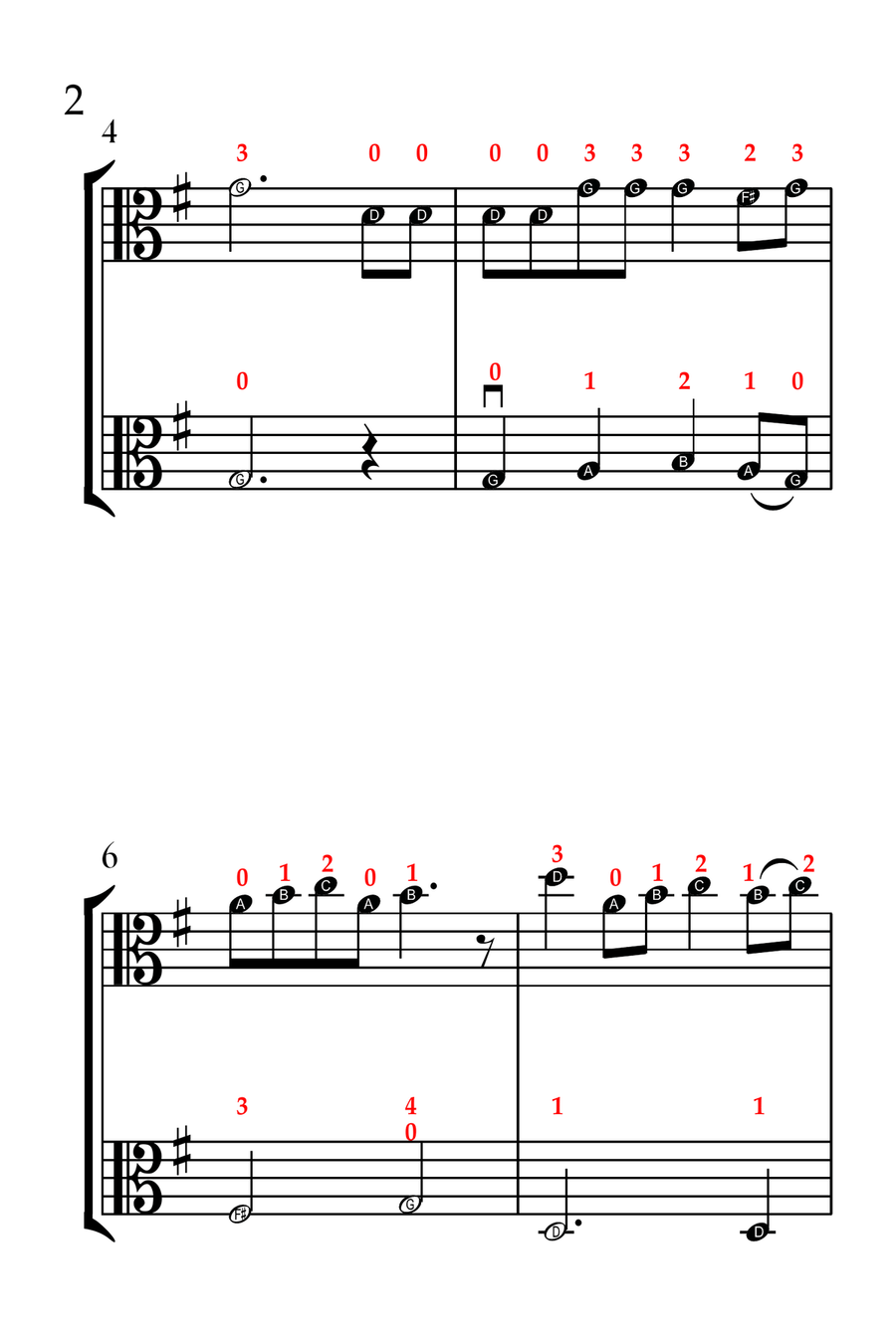 The Twelve Days of Christmas (VIOLA DUET - EASY LEVEL) String Duet scores gallery preview page 3