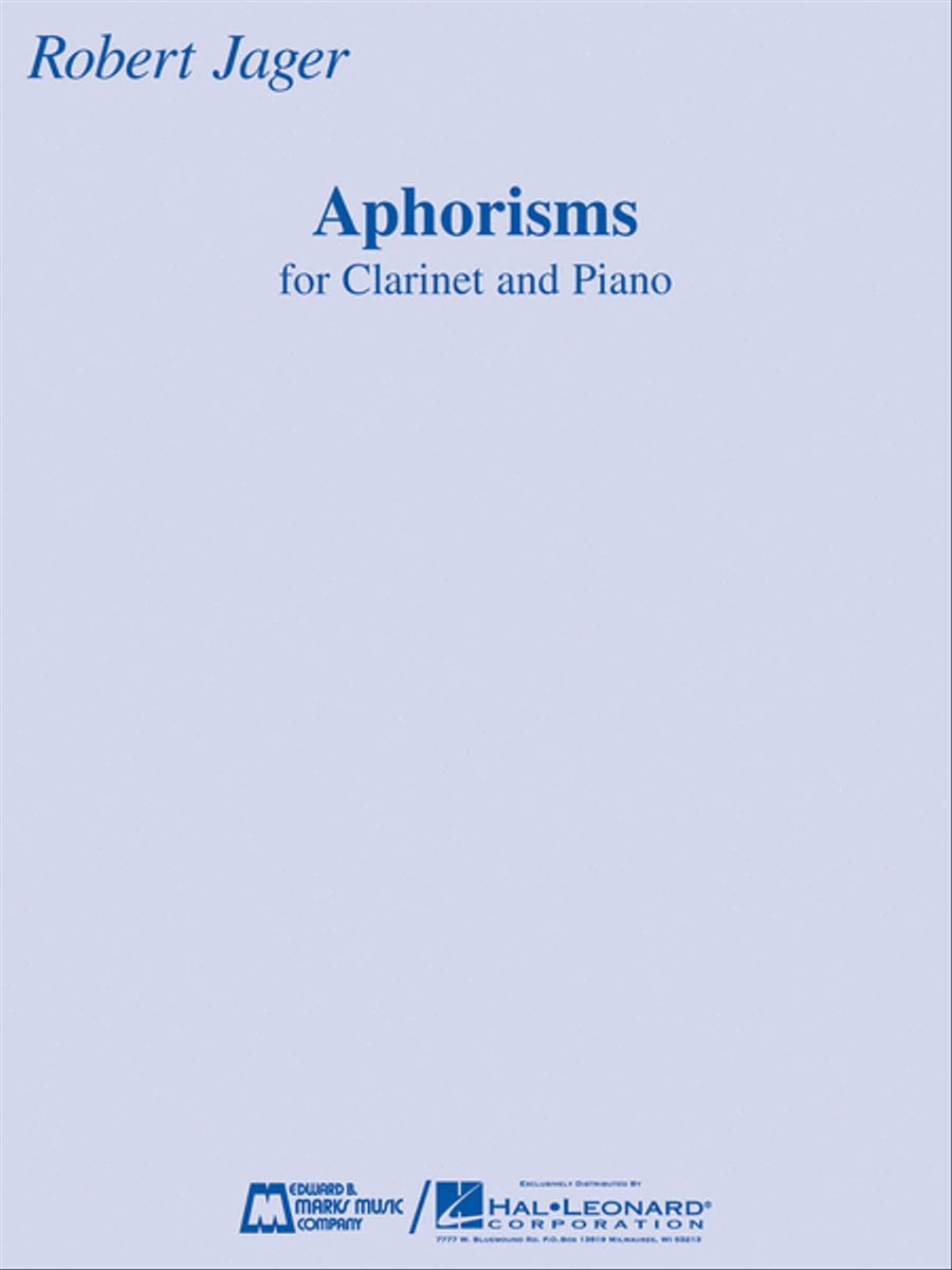 Aphorisms Aphorisms Clarinet Solo scores gallery preview page 1