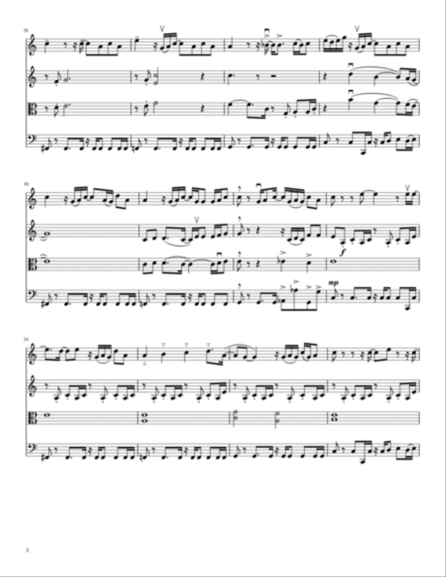 Love On Top String Quartet scores gallery preview page 6