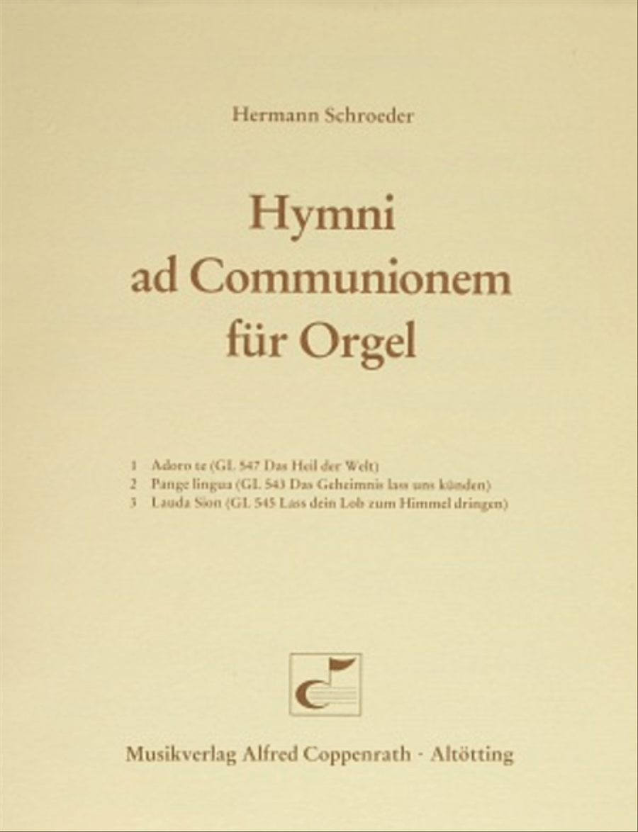 Schroeder, Hymni ad Communionem fur Orgel Organ Solo scores gallery preview page 1