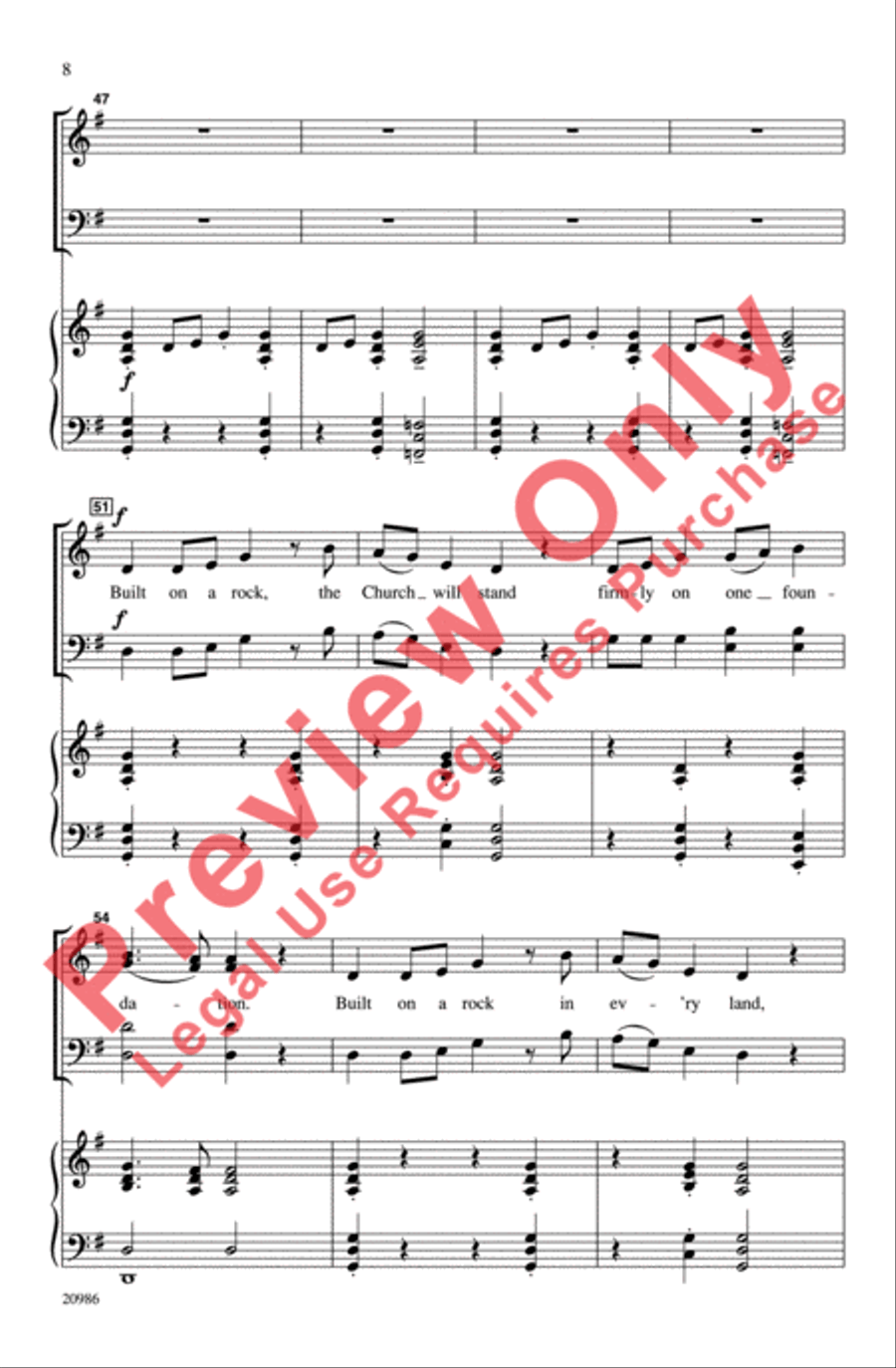 Built on a Rock 4-Part scores gallery preview page 8