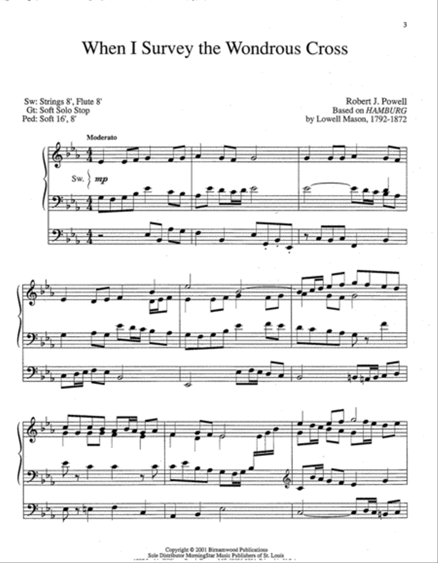 Three Hymn Tunes by Lowell Mason Organ scores gallery preview page 2