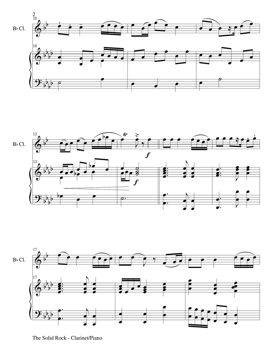 Gary Lanier: Hymns of Faith and Trust (Duets for Bb Clarinet & Piano) Woodwind Duet scores gallery preview page 3