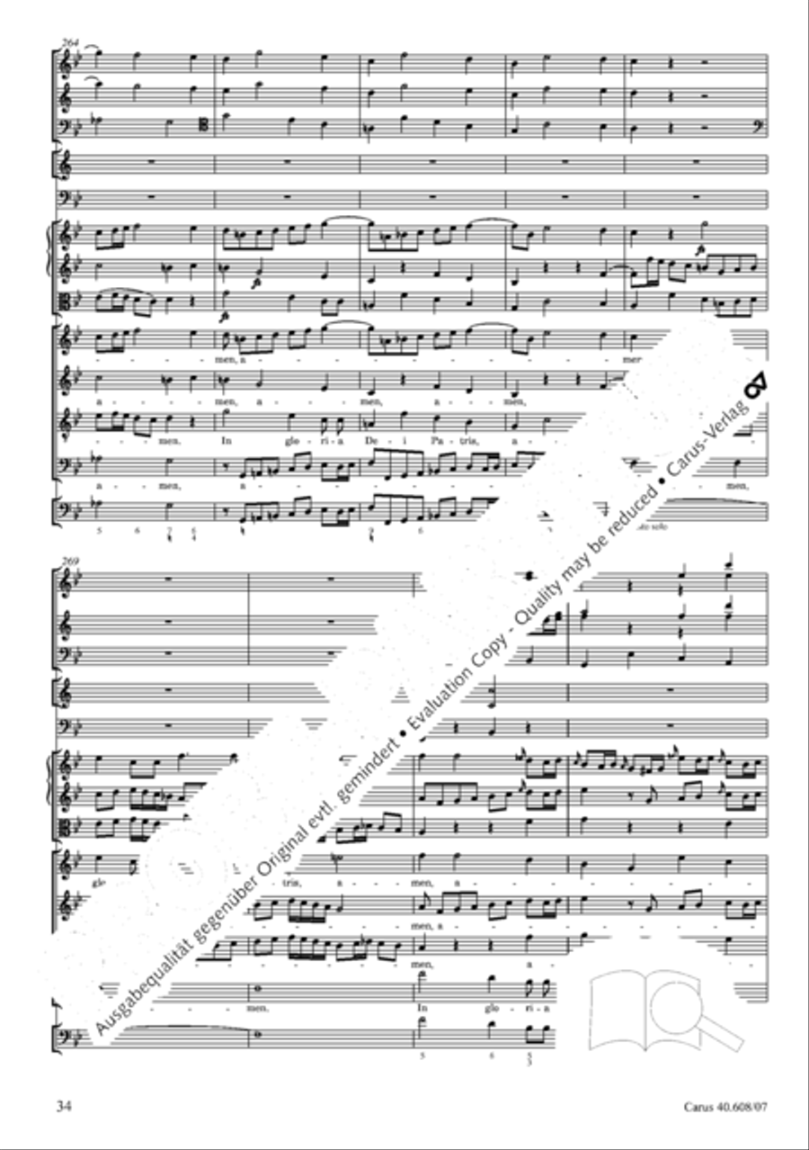 Missa Sancti Bernardi von Offida in B 4-Part scores gallery preview page 49