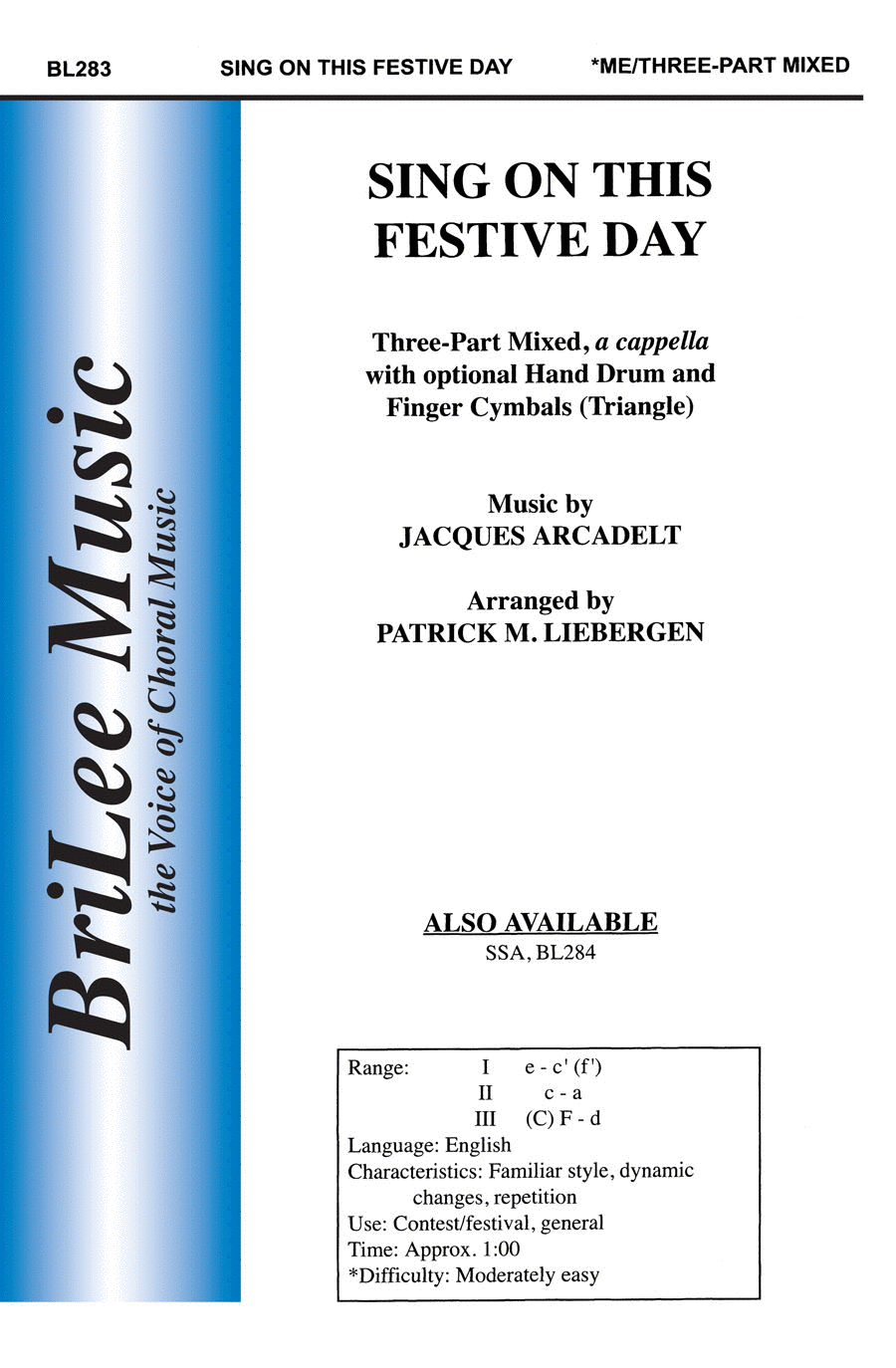 Sing on This Festive Day Sing on This Festive Day 3-Part scores gallery preview page 1