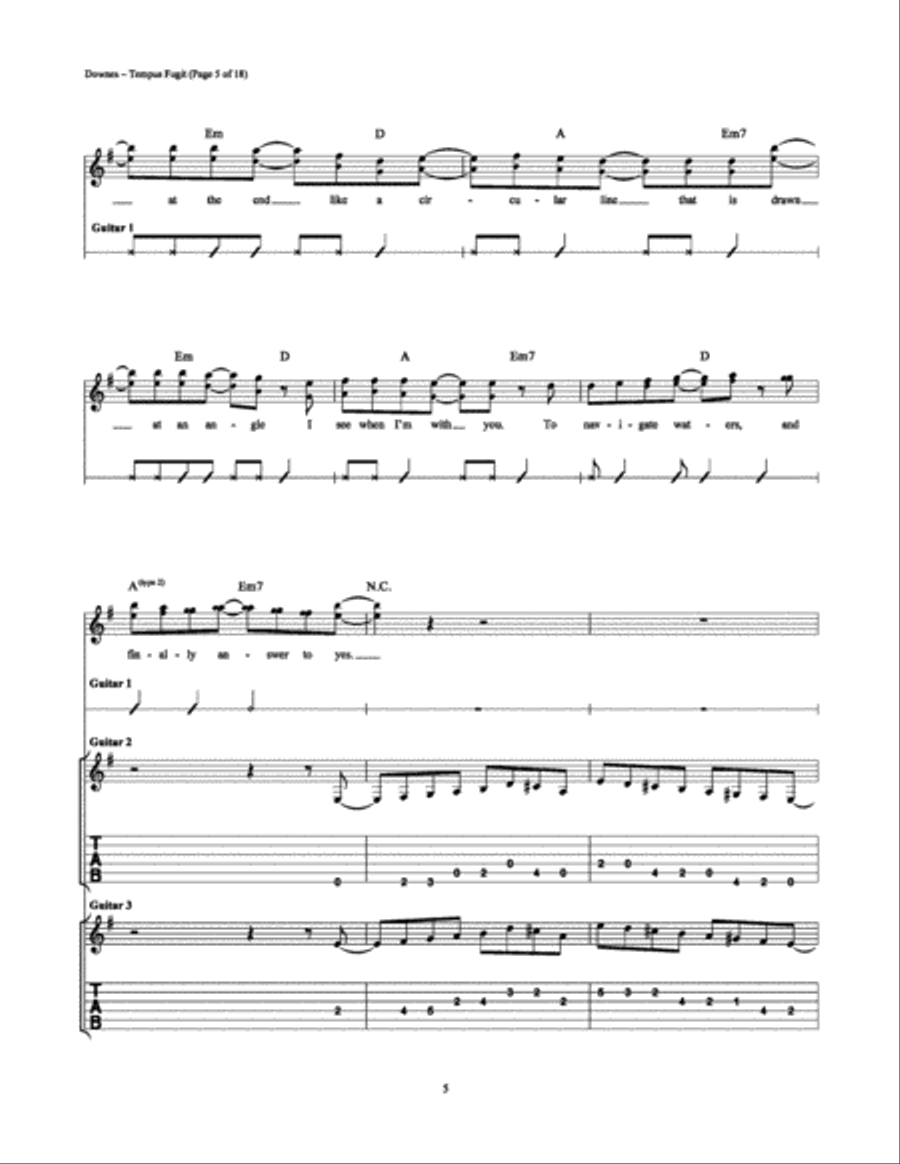 Tempus Fugit Electric Guitar scores gallery preview page 5