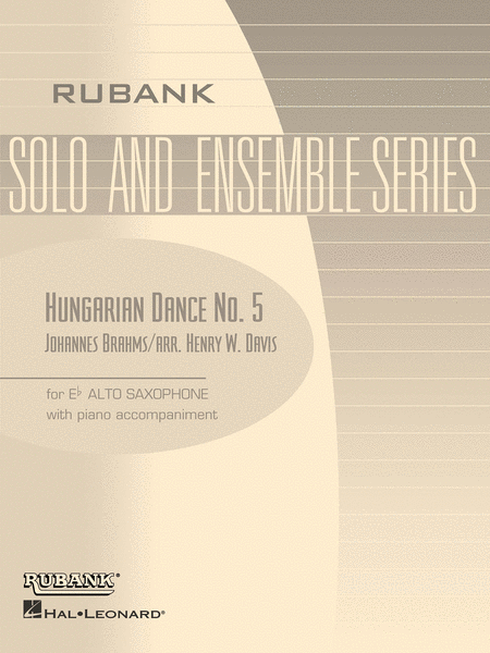 Hungarian Dance No. 5 - E Flat Alto Saxophone Solos With Piano