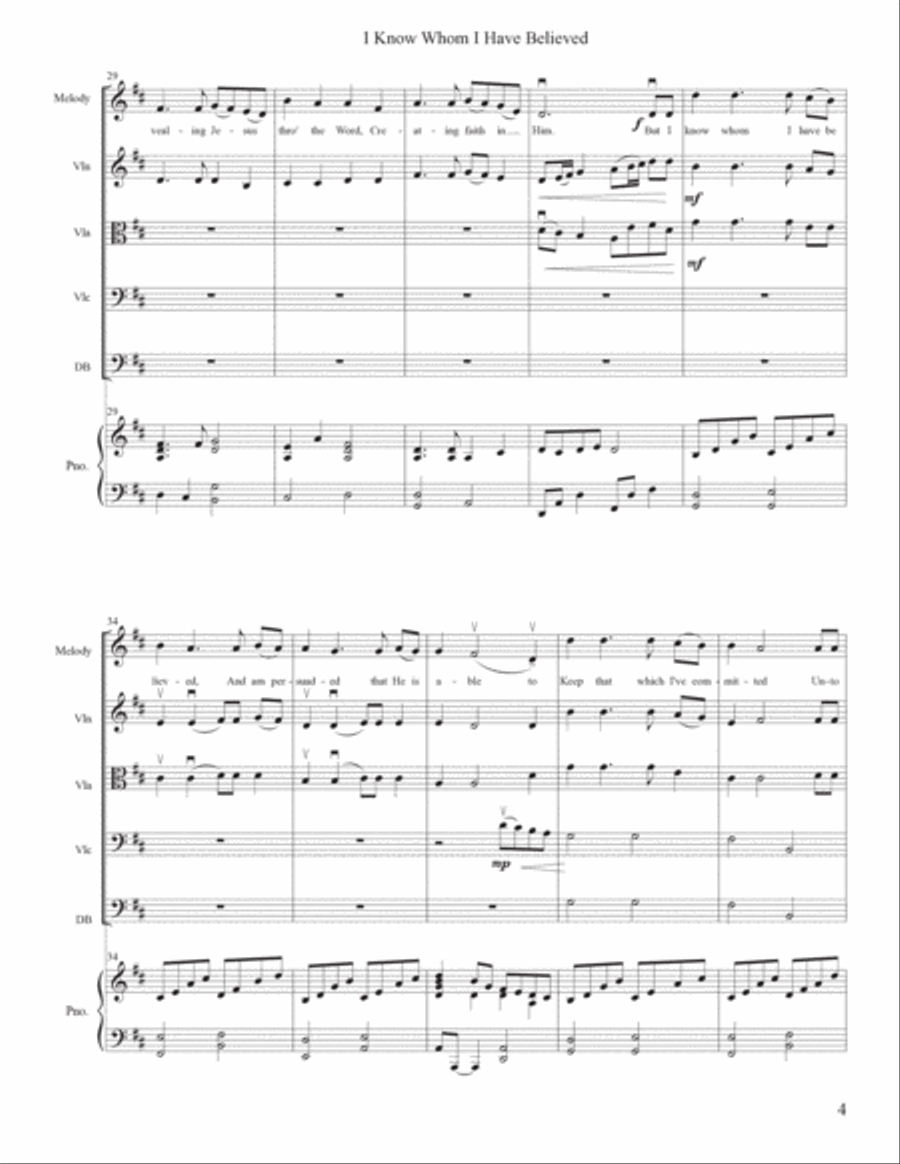 I Know Whom I Have Believed - Flex Orchestra Small Ensemble scores gallery preview page 6