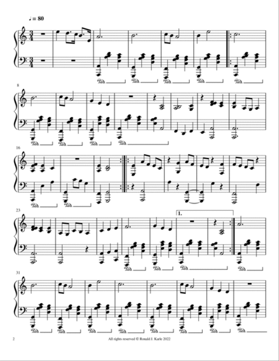 Nocturne # 290 The Haunting Piano Solo scores gallery preview page 2