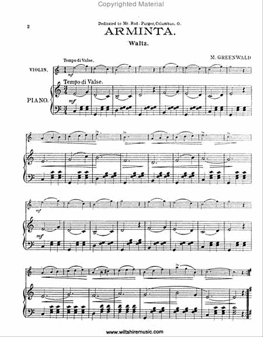 Arminta Violin Solo scores gallery preview page 2