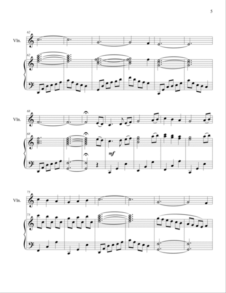 The First Noel (Piano and Violin) Violin Solo scores gallery preview page 5