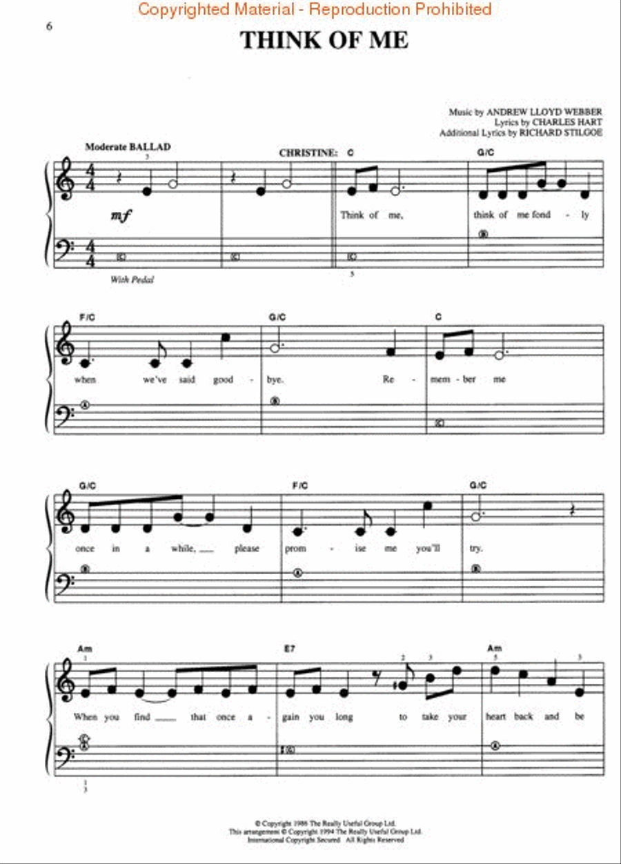 Phantom of the Opera Electronic Keyboard scores gallery preview page 3