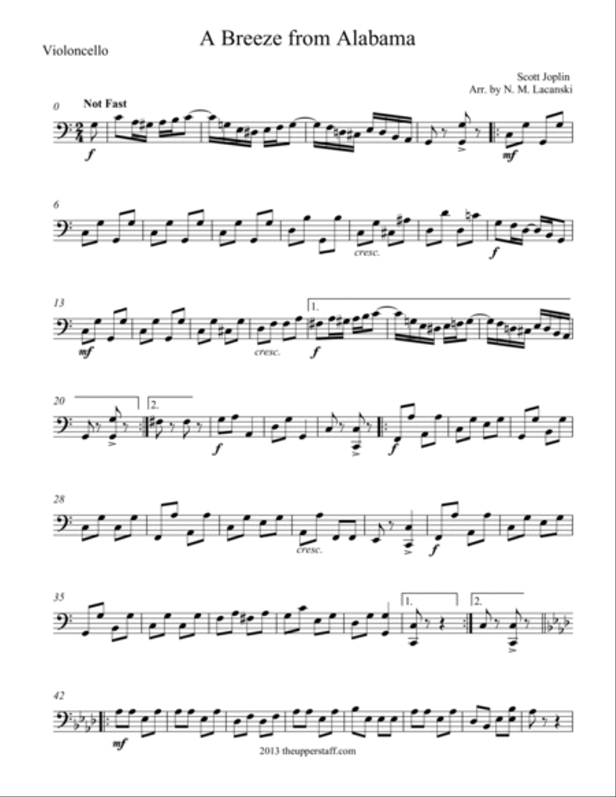 A Breeze from Alabama A Breeze from Alabama String Orchestra scores gallery preview page 3