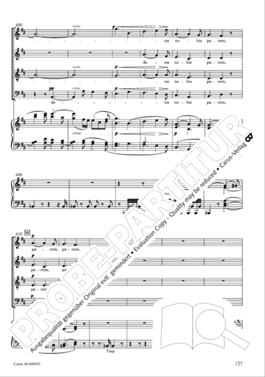 Missa solemnis Missa solemnis 4-Part scores gallery preview page 128